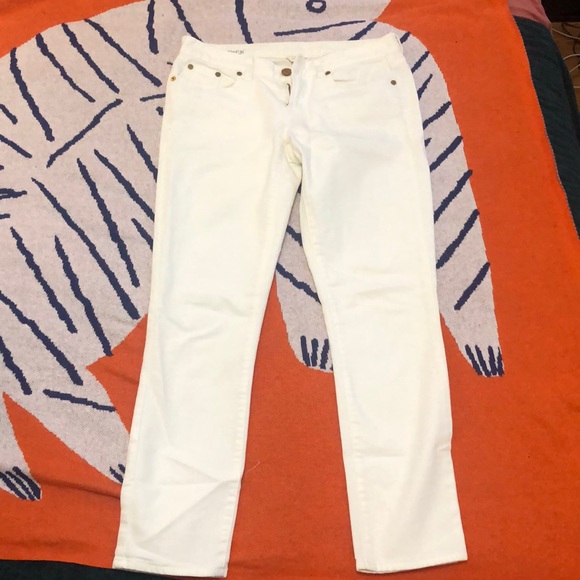 J. Crew Cropped Skinny Pant in White